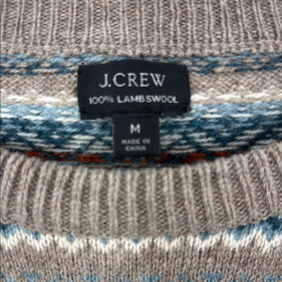 J. Crew 100% lambswool crewneck sweater in fair Isle Pattern sweater - Picture 10 of 10
